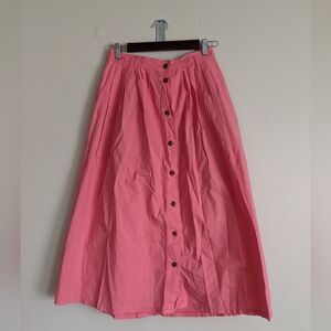 Dockers Pink Pleated Midi A-Line Skirt 10p